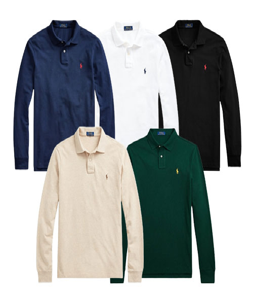 [폴로] PK 긴팔 카라 티셔츠_블랙 S